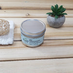 Bliss Whipped Body Butter Tin next to plant