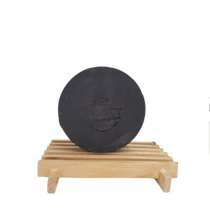 front view of Activated Charcoal Handmade Natural Soap Bar