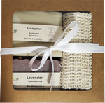 Handmade Soap Gift Set w/Sisal - Lavender and Goat's Milk or Eucalyptus