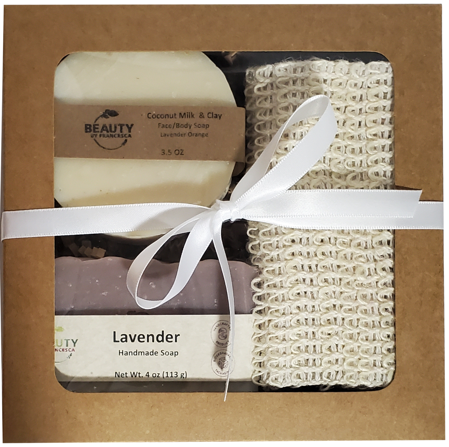 Handmade Soap Gift Set w/Sisal - Lavender and Lavender Orange