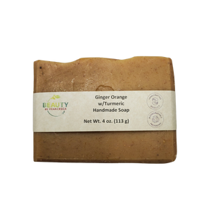 4 ounce Ginger Orange with Turmeric Handmade Soap Bar with Branded Label