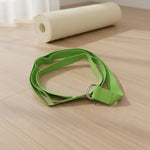 Lime green yoga strap with D-ring