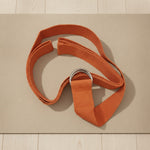 Orange yoga strap with D-ring