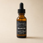 Fragrance Free Beard Oil against beige background