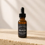 Lemon Sage Beard Oil On cream colored stoner