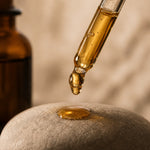 all natural beard oil - ocean scent - oil droplet on stone