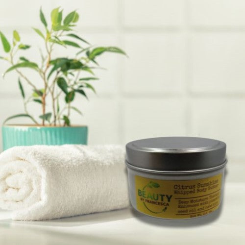 Bliss Whipped Body Butter Tin in Bathroom