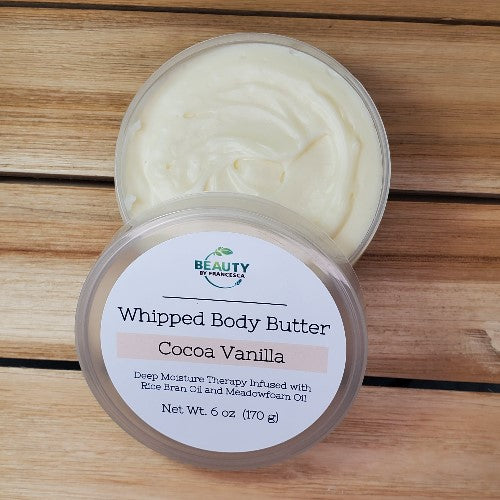 Cocoa Vanilla Whipped Body Butter Open Lid