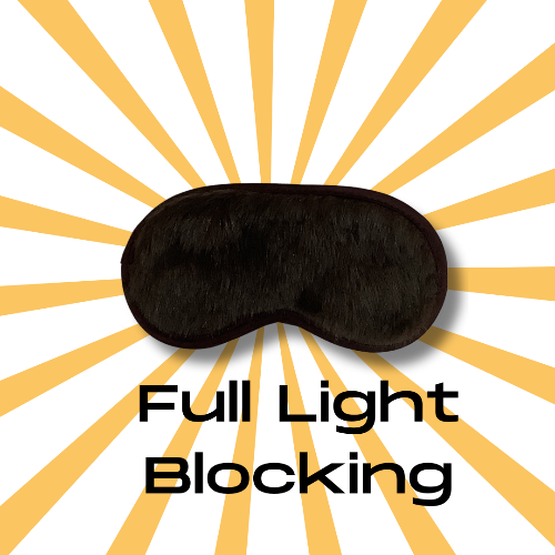 Faux Mink Sleep Mask with orange strobe lights