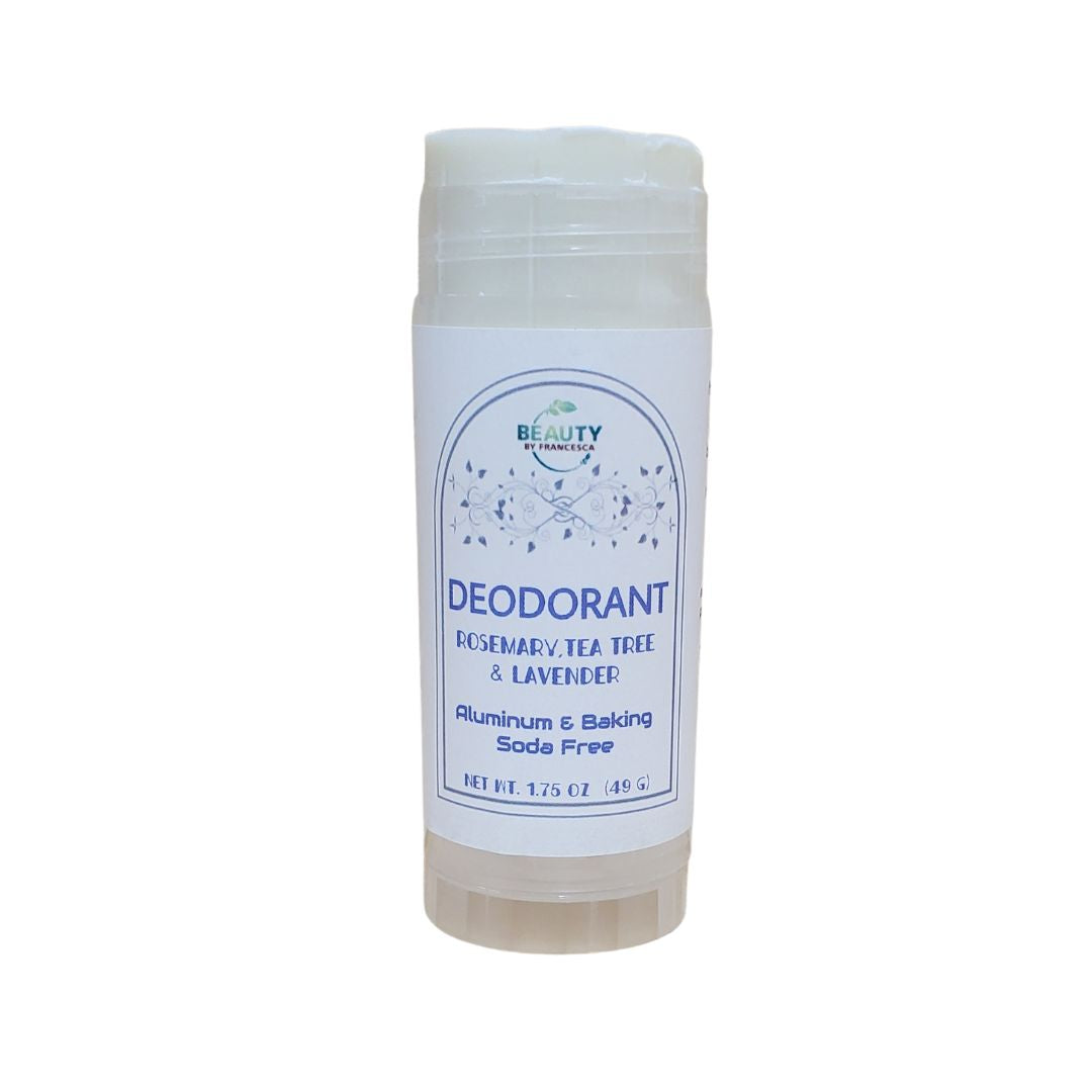 Handmade Natural Deodorant top off white background