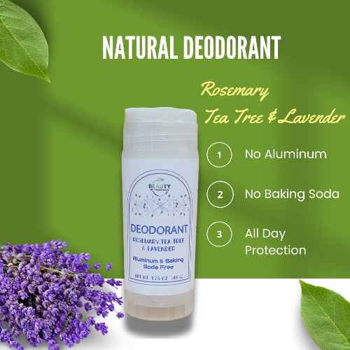 Natural Deodorant Rosemary, Tea Tree and Lavender Benefits