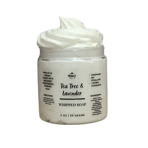 Tea Tree and Lavender Whipped Soap white background