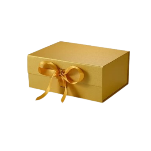 Pearl Yellow Premium Gift Box With Ribbon