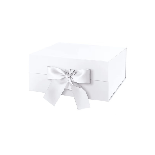 White Premium Gift Box With Ribbon