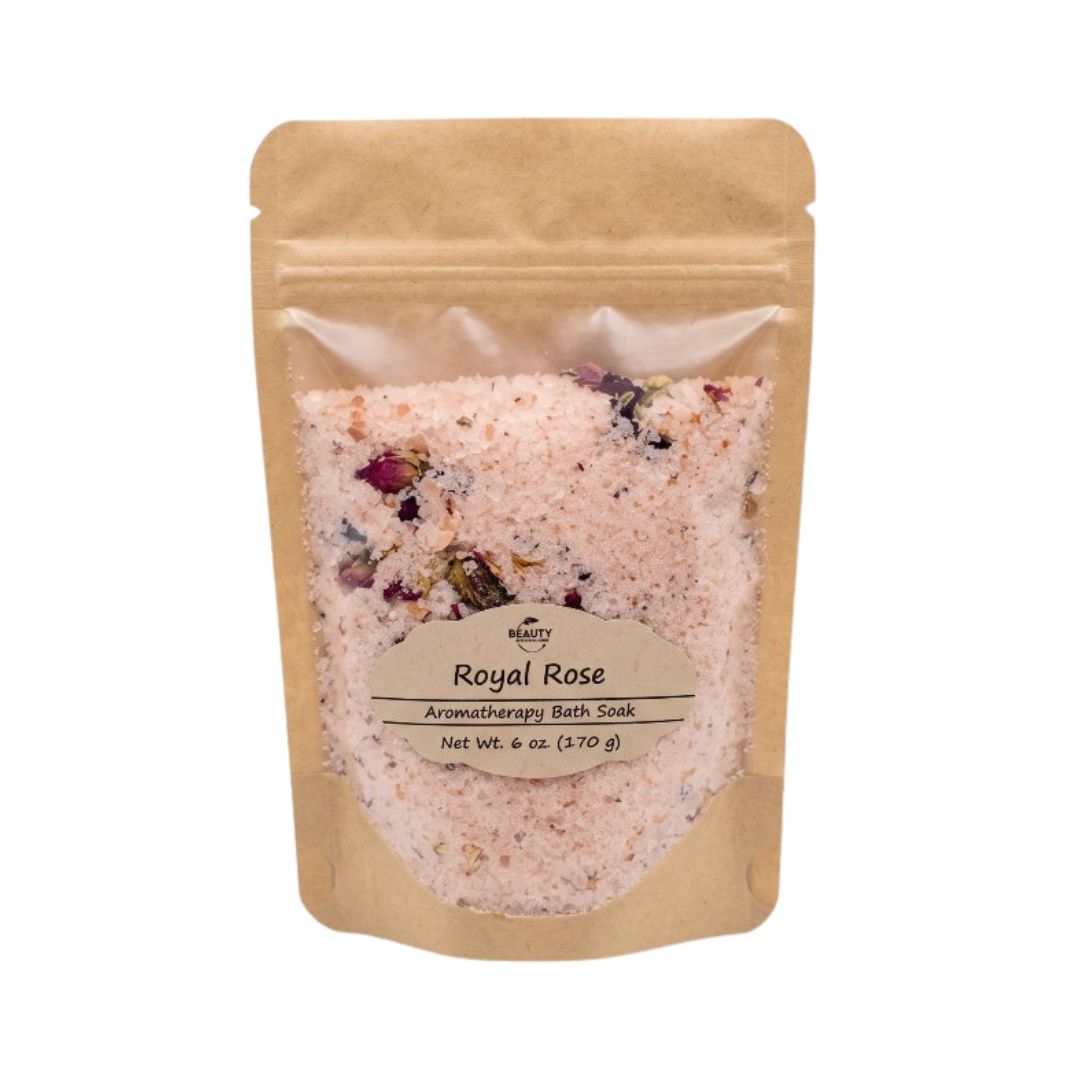 Royal Rose Bath Salt, 6 oz, against white background