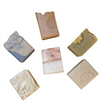 handmade soap gift set 6 bars display top view