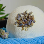 lavender bath bomb front view