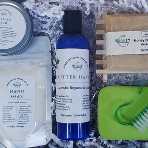 shea butter hand lotion in manicure gift box