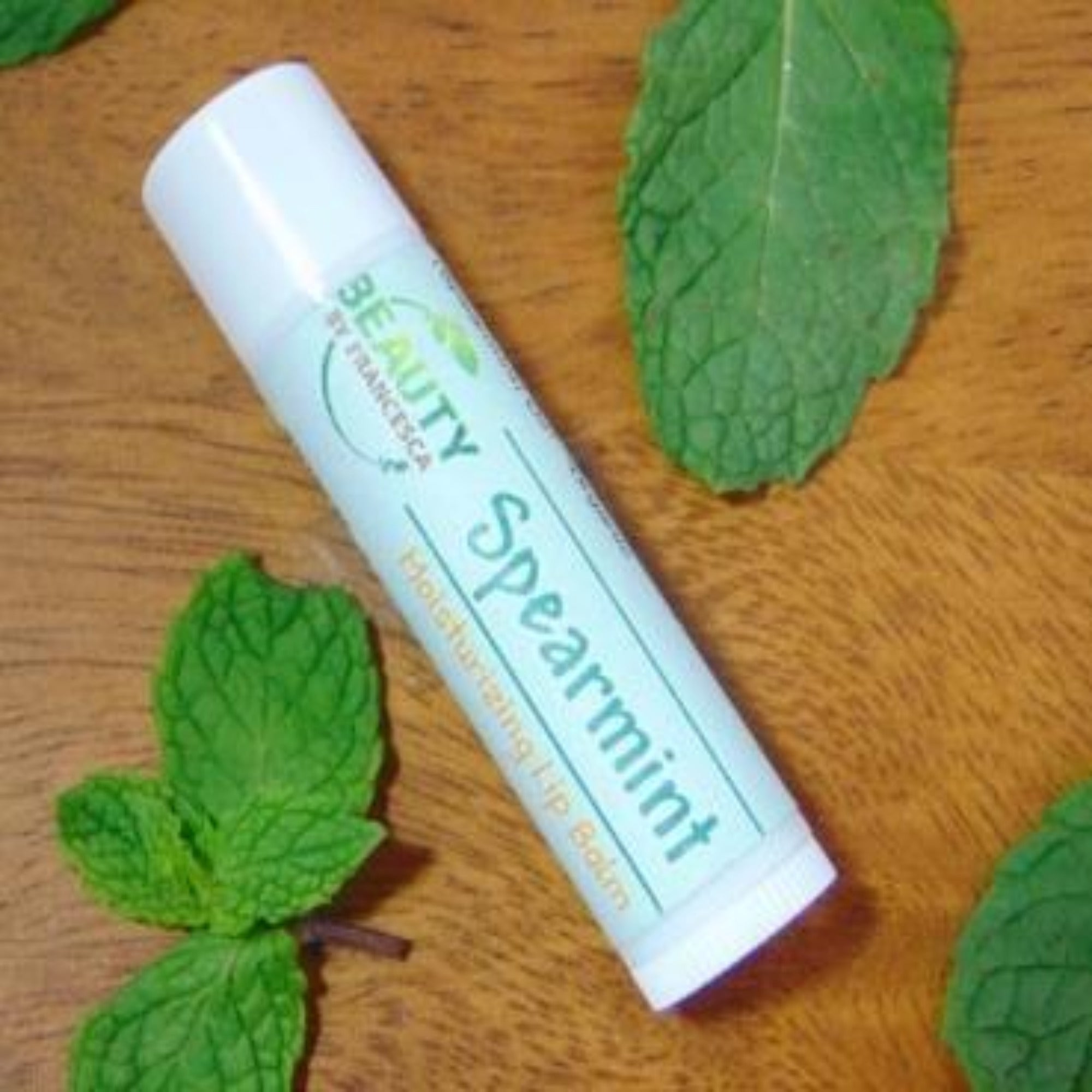 spearmint moisturizing lip balm with mint