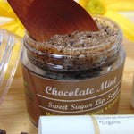 chocolate mint lip scrub top view
