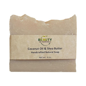 4 ounce Coco Shea Coconut Oil Soap with Beauty by Francesca Label