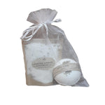 bath salt bath bomb set lavender in organza bag