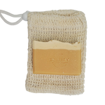 Handmade Natural Beer Soap Bar - Pale Ale IPA - 1 bar on sisal cloth soap saver