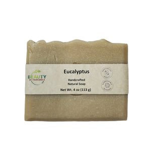 4 ounce Eucalyptus Handmade Soap Bar with Branded Paper Label