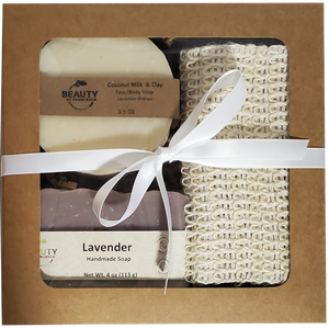 Handmade Soap Gift Set w/Sisal - Lavender and Lavender Orange