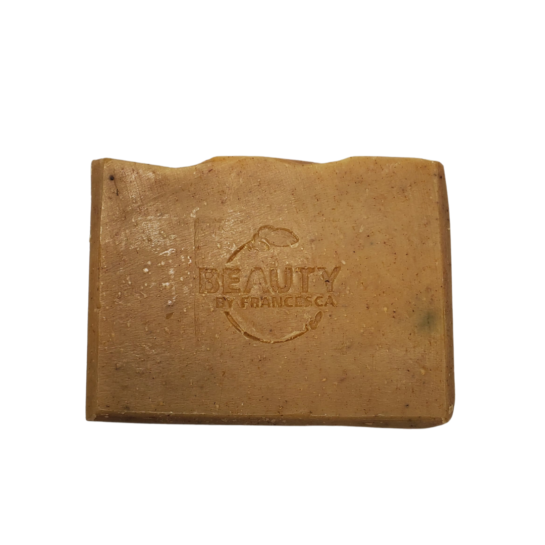 4 ounce Ginger Orange with Turmeric Handmade Soap Bar with Logo Brand in center