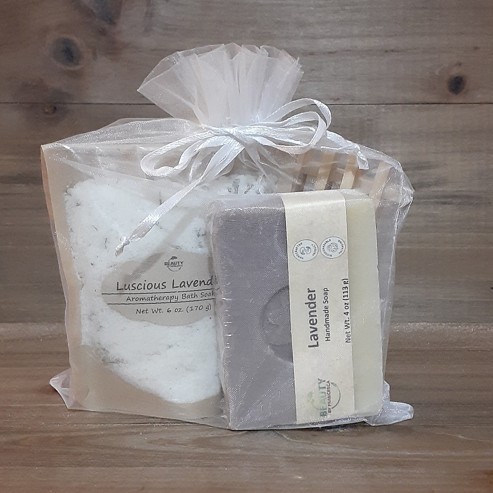 Bath Salt & Soap Gift Set front view - Lavender