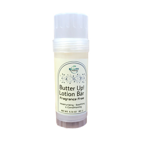 Butter up lotion bar top closed white background
