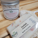 Confetti Soap and Pink Grapefruit Sea Salt Body Scrub Set