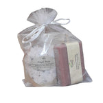 Bath Salt & Soap Gift Set in organza bag - Rose