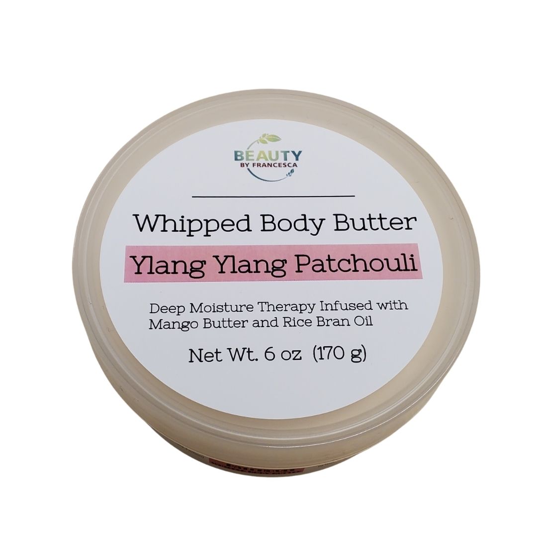 Ylang Ylang Patchouli  Whipped Body Butter White Background